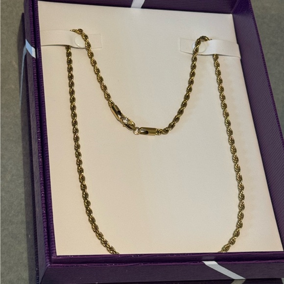 Elegant stainless Gold Rope Chain Necklace - Picture 1 of 1